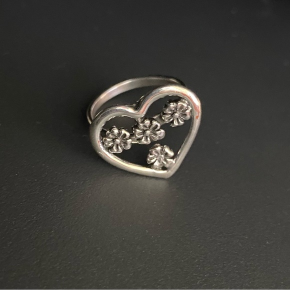 Solid 925 Sterling Silver Heart Ring from Mexico/ Anillo Plata Ley 925 Mexicana - Picture 4 of 8